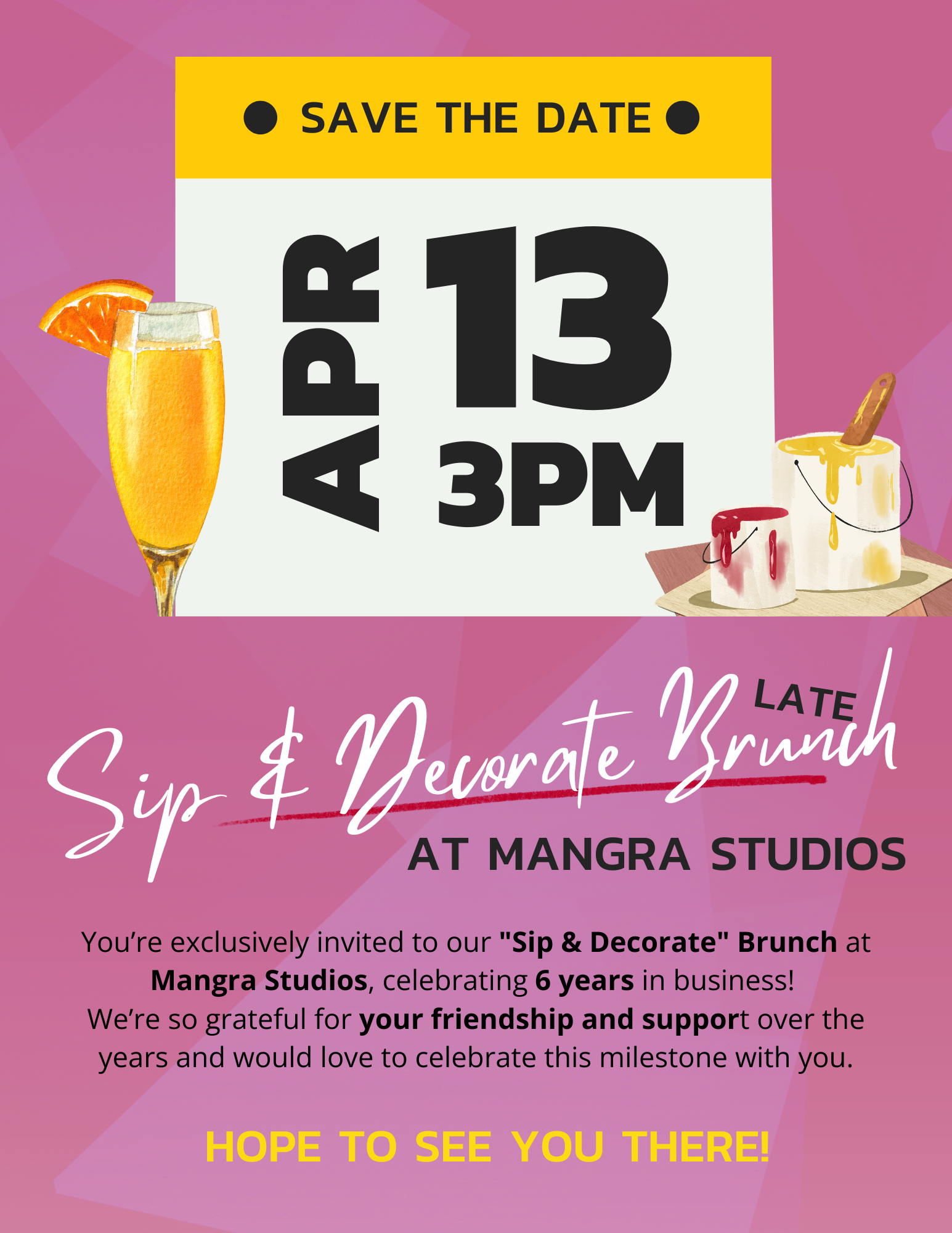 “Sip & Decorate” at Mangra Studios